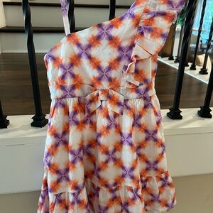 Janie and Jack Purple and Orange Ruffle Dress
